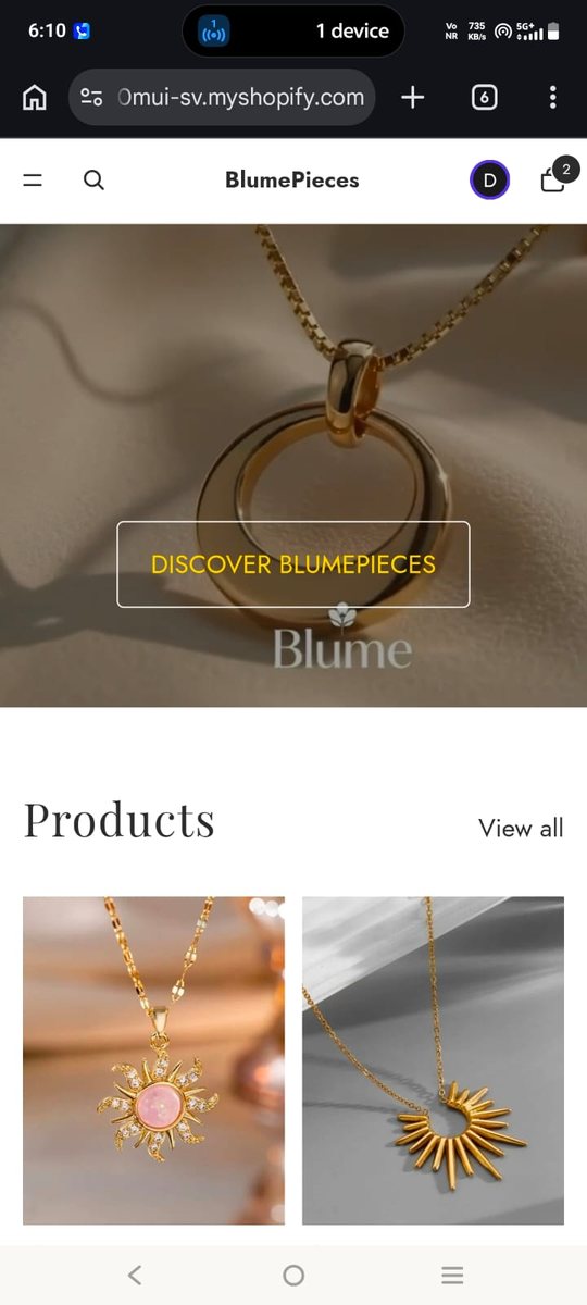 BlumePieces online store homepage